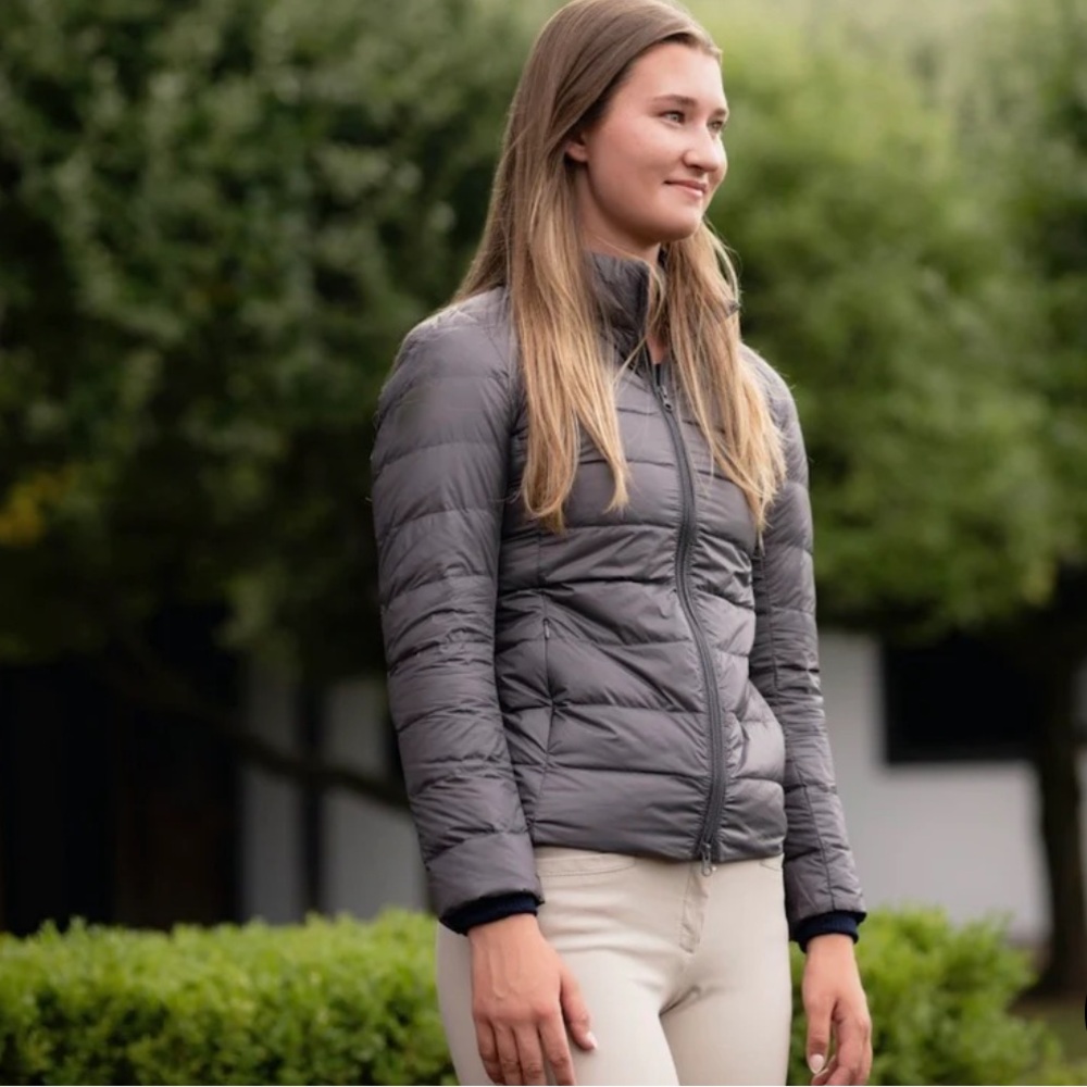 TKEQ The EZ Packable goose Down Jacket Nickel grey puffer lightweight small coat